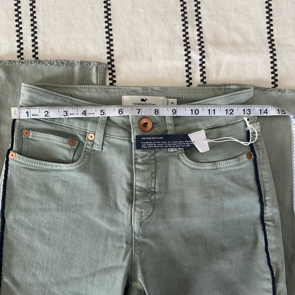 Vineyard Vines High Rise Green Jeans - Picture 2 of 7